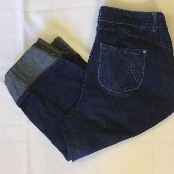 Lane Bryant Crop Dark Denim Jeans sz 14 - Picture 2 of 4